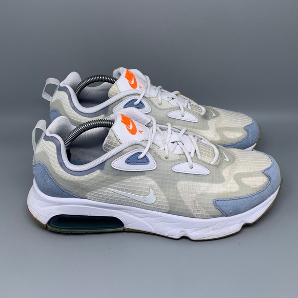 Nike Air Max 200 White Blue Orange Running Shoes CJ0575-100 Men’s Sz 11